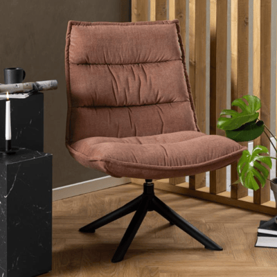 Draaibare loungestoel Blizzard - stof - rosewood Draaibare loungestoel Blizzard - stof - rosewood