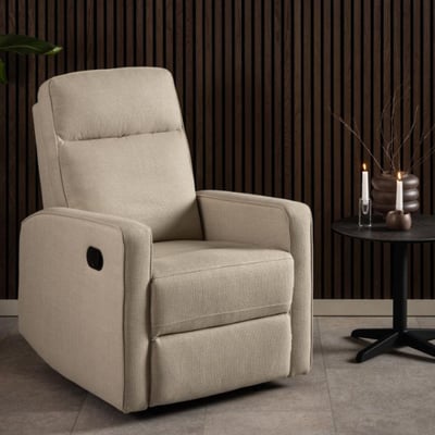 Relaxfauteuil Asila met verstelbare rugleuning - beige Relaxfauteuil Asila met verstelbare rugleuning - beige