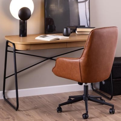 Bureau Blueton 120x60x75cm met twee lades - eikdecor Bureau Blueton 120x60x75cm met twee lades - eikdecor