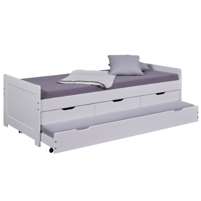 Eenpersoonsbed Desert 90x200cm met lades - wit Eenpersoonsbed Desert 90x200cm met lades - wit