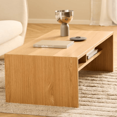 Salontafel Marno 120x60x40cm met open vak - eikfineer Salontafel Marno 120x60x40cm met open vak - eikfineer
