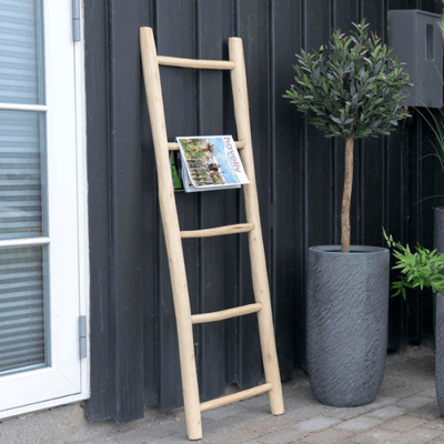Teak houten decoratieladder - Geïnspireerd door de natuur.