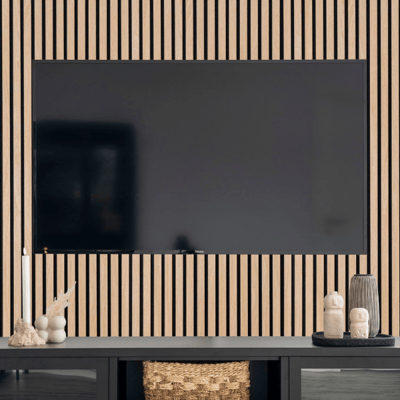 Natuurlijk eiken fineer akoestisch paneel 2400x600x22mm Natuurlijk eiken fineer akoestisch paneel 2400x600x22mm