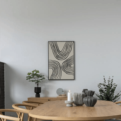 Zwart/Beige Lipari Canvas Print - 60x90 cm Zwart/Beige Lipari Canvas Print - 60x90 cm