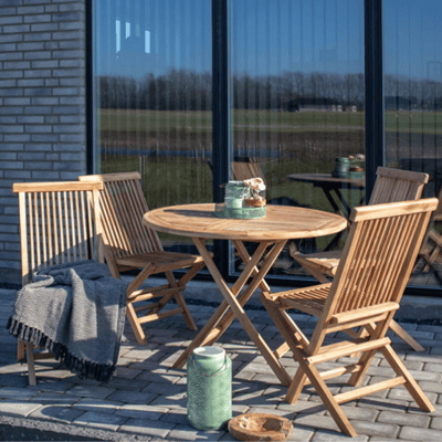 Oviedo Teak Eettafel - Natuur Geïnspireerd Ø100x75 cm