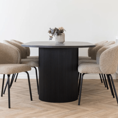 Boavista Eettafel | 100x210x75 cm | donkerbruin