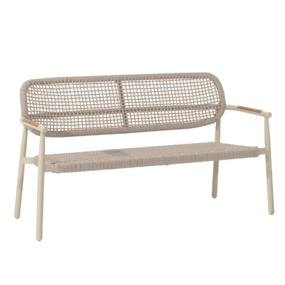 2-zitsbank voor buiten Midleton - 143x69x80cm - aluminium - zand 2-zitsbank voor buiten Midleton - 143x69x80cm - aluminium - zand