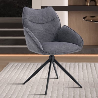 Draaibare stoel Mahi | 60 x 66 x 90 cm | Donkergrijs design