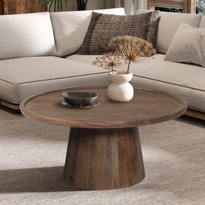 Salontafel Jules | Ø80 x 36 cm | Mangohout Salontafel Jules | Ø80 x 36 cm | Mangohout