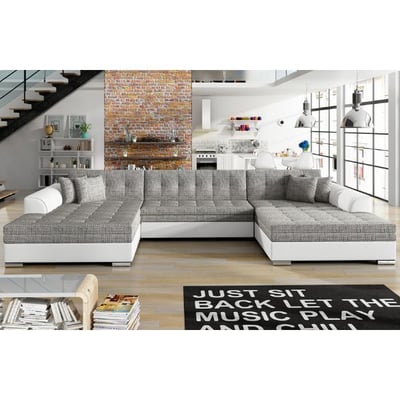 U-zetel Wilson | 355 x 165 x 80 cm | Grijs U-zetel Wilson | 355 x 165 x 80 cm | Grijs
