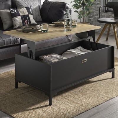 Salontafel Manchester | Met opbergruimte | 109 x 60 x 36 cm | Helvezia Oak-design