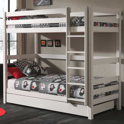 Stapelbed Claire hoog met bedlade - wit 