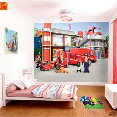 Walltastic Kinderbehang Postbode Pieter Post 305x244 cm Walltastic Kinderbehang Postbode Pieter Post 305x244 cm