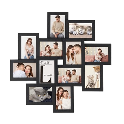 Fotokaderset Eustice | 63,3 x 3,6 x 63,3 cm | Zwart Fotokaderset Eustice | 63,3 x 3,6 x 63,3 cm | Zwart