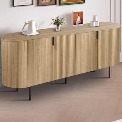 Dressoir Lagos - 200x45x80cm - 4 deuren - eikdecor