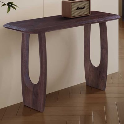 Consoletafel Braga - 120x40x76cm - massief mangohout - donkerbruin