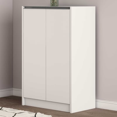Lilly Schoenenkast: Wit 2-deurs H-H 90xB-L 60xD-P 35cm. Lilly Schoenenkast: Wit 2-deurs H-H 90xB-L 60xD-P 35cm.