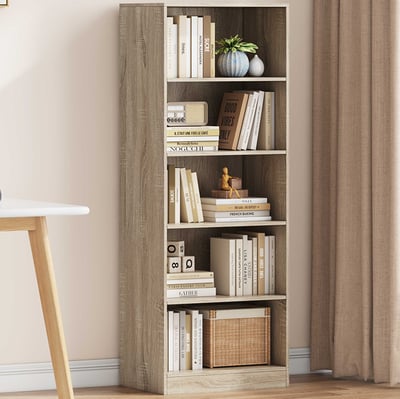 Boekenkast Stacy 55 cm 4 legplanken-sonoma eik