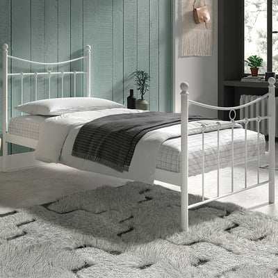 Bed Liza 90x200 met lattenbodem - wit