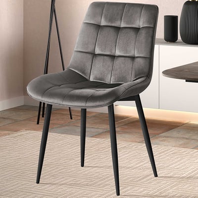 Eetkamerstoel Tanja-taupe fluweel