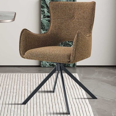 Eetkamerstoel Billy - 58x60x88cm - draaibaar - roest