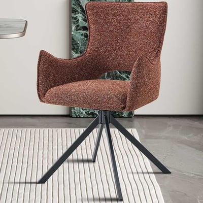 Eetkamerstoel Billy - 58x60x88cm - draaibaar - rood