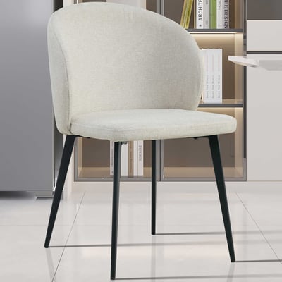 Eetkamerstoel Tilly - 51x55x80cm - beige stof