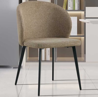 Eetkamerstoel Tilly - 51x55x80cm - zandkleurige stof