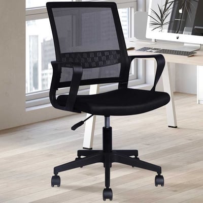 Bureaustoel Dylan - 54x60x90cm - met wielen - verstelbaar - zwart