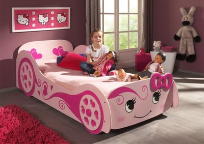 Autobed meisjes Hello Pretty - roze