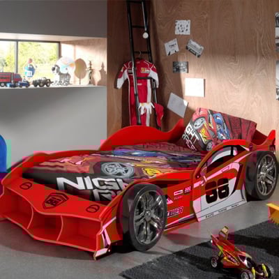 Autobed Max 90x200cm - rood