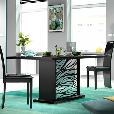 Verlengbare eettafel Siola 180/225 x 90 - zwart