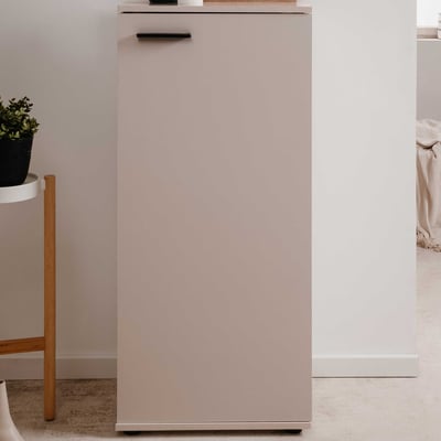 Schoenenkast Satine - 50x34x110cm - 1 deur - beige