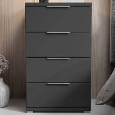 Ladekast Smilla - 42x46x79cm - 4 lades - grafietgrijs