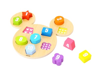 Houten cijferpuzzel Mickey Mouse