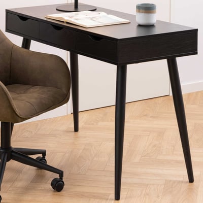 Sidetable/bureau Jupiter 110 cm 3 lades - zwart