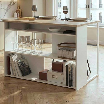 Bartafel & keukeneiland Slam 116cm - eik/wit