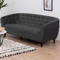 3-zitbank Isiah 191cm - donkergrijs 