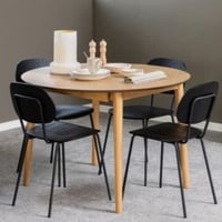 Verlengbare eettafel Montreux - Ø115>154x75cm - eikfineer