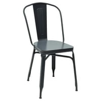 Metalen stoel Maxwell - zwart
