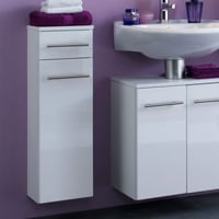 Badkamerkastje Small 25cm 1 lade & 1 deur - hoogglans wit