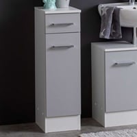 Badkamerkastje Ricca 25cm 1 deur & 1 lade - wit/lichtgrijs