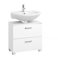 Wastafelonderkast Bobbi 60cm 1 deur en 1 softclose lade - wit