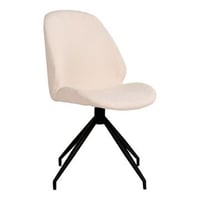 Draaibare eetkamerstoel Monte Carlo | Wit / Zwart