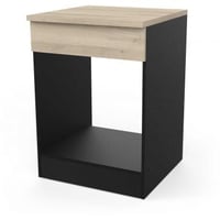 Onderkast voor fornuis Romanie 60 cm-Kronberg eik/matzwart