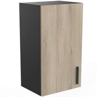 Hangkast Romanie 40 cm 1 draaideur en 1 legplank-Kronberg eik/matzwart
