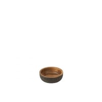 Kom mango hout bruin/zwart small