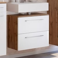 Wastafelonderkast Sefa 60cm 1 deur & 1 lade - eik/wit 