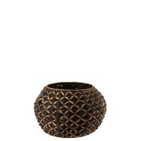 Mand roni bol waterhyacint zwart/bruin large