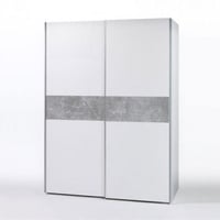 Kledingkast Salamanca 170cm met 2 deuren - wit/beton